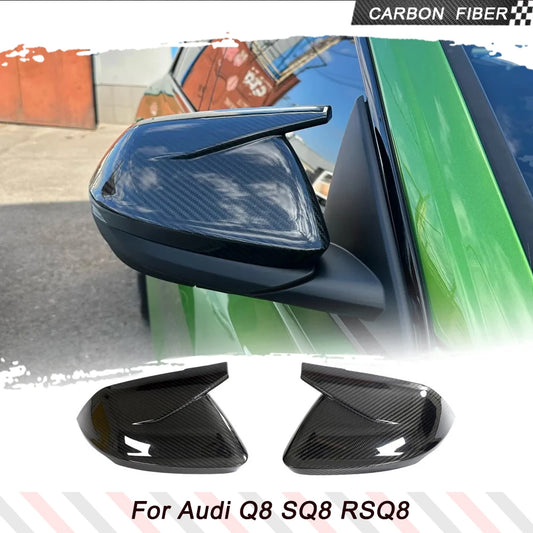 Dry Carbon Mirror Caps for Lamborghini Urus or Audi Q8/SQ8/RSQ8 2020-23