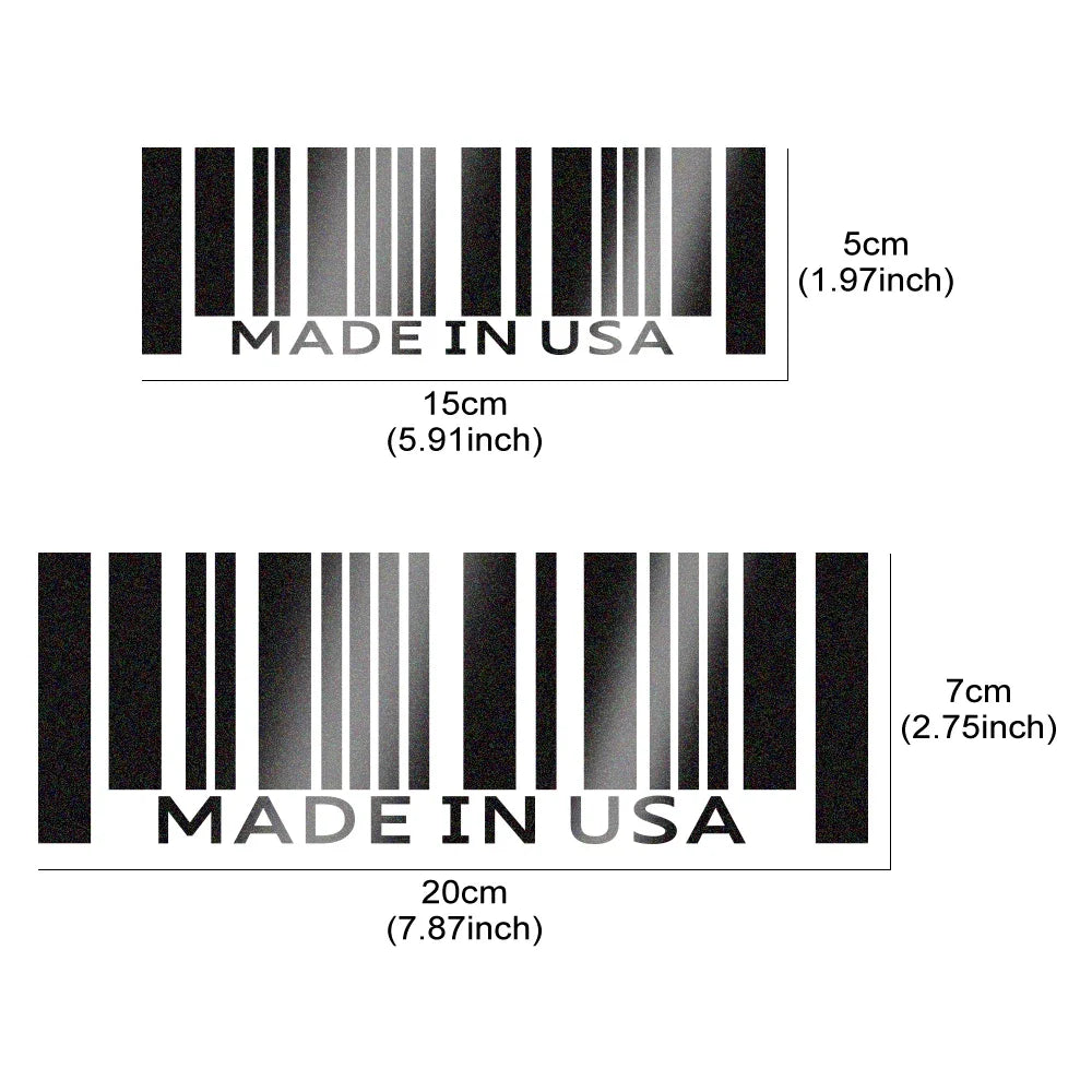 Universal USA Barcode Car Sticker – Premium Vinyl Decal