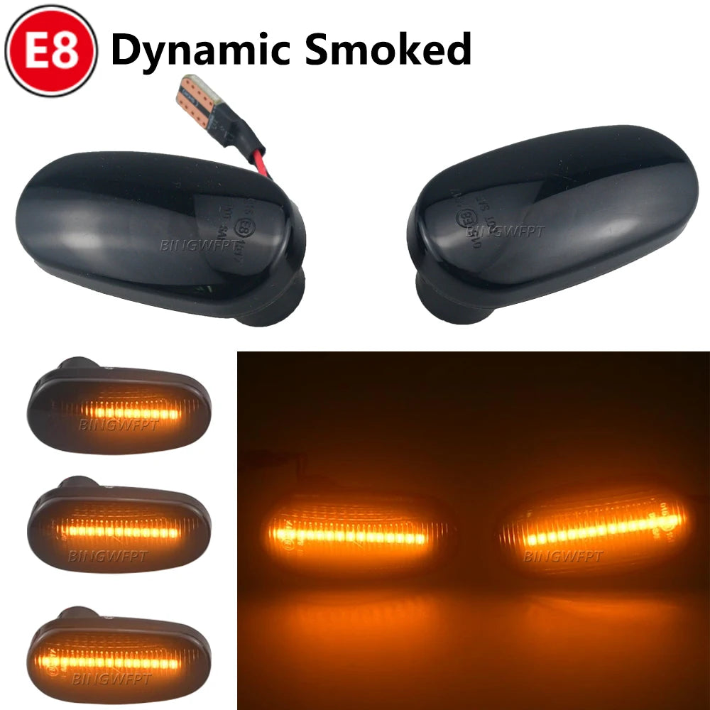 Luz de posición lateral LED dinámica para Alfa Romeo Mito/147/GT y Fiat Bravo