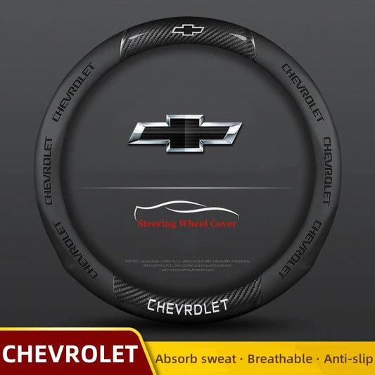 Carbon Fiber Suede Steering Wheel Cover for Chevy Cruze Bolt