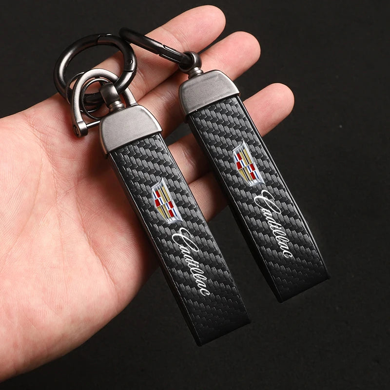 Premium Carbon Fiber Keychain for Cadillac Escalade & More