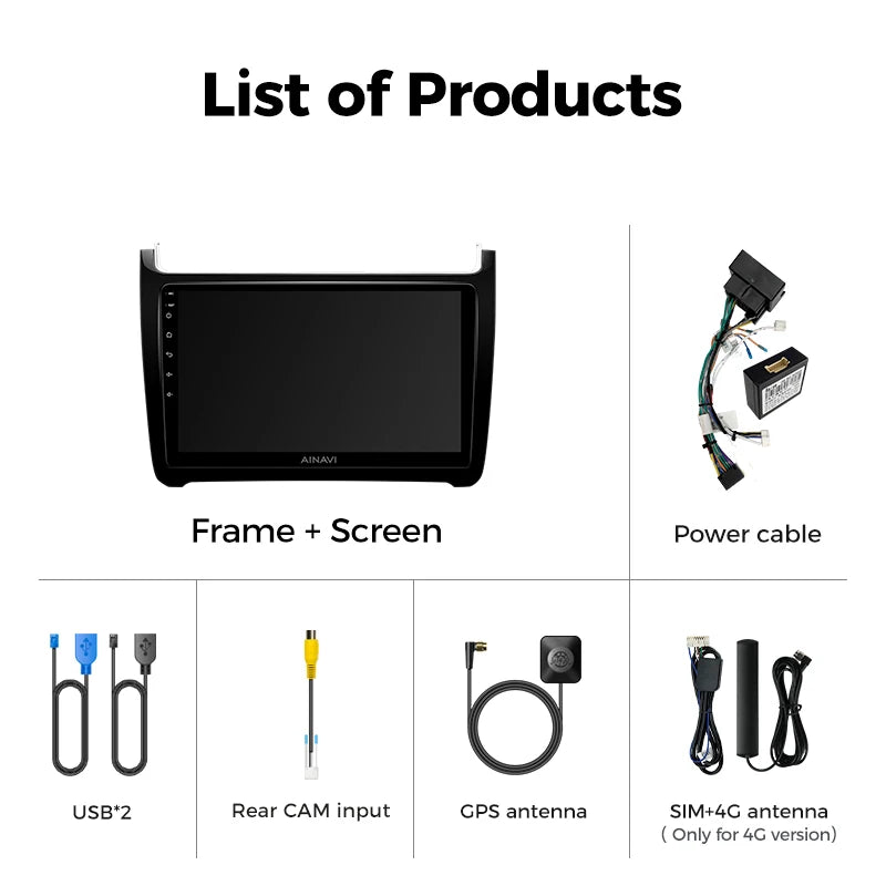 Sistema multimedia Ainavi para VW Polo 5 (2008-2017)