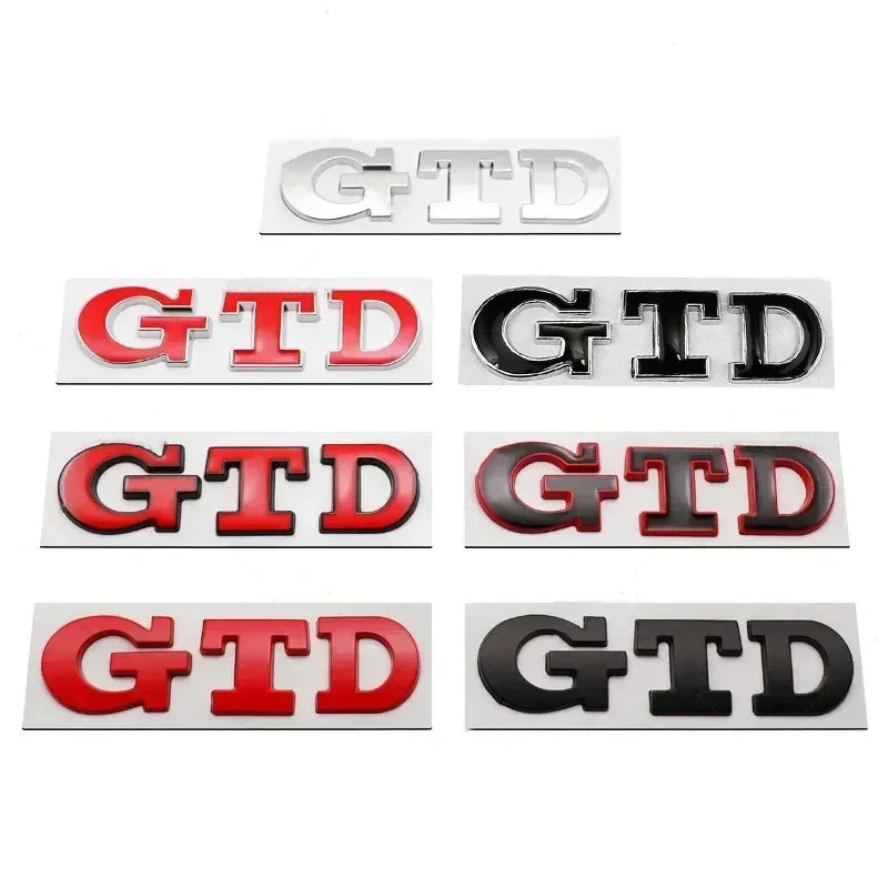3D Metal GTD Emblem Badge for VW Polo Golf MK4-8 Grill/Trunk