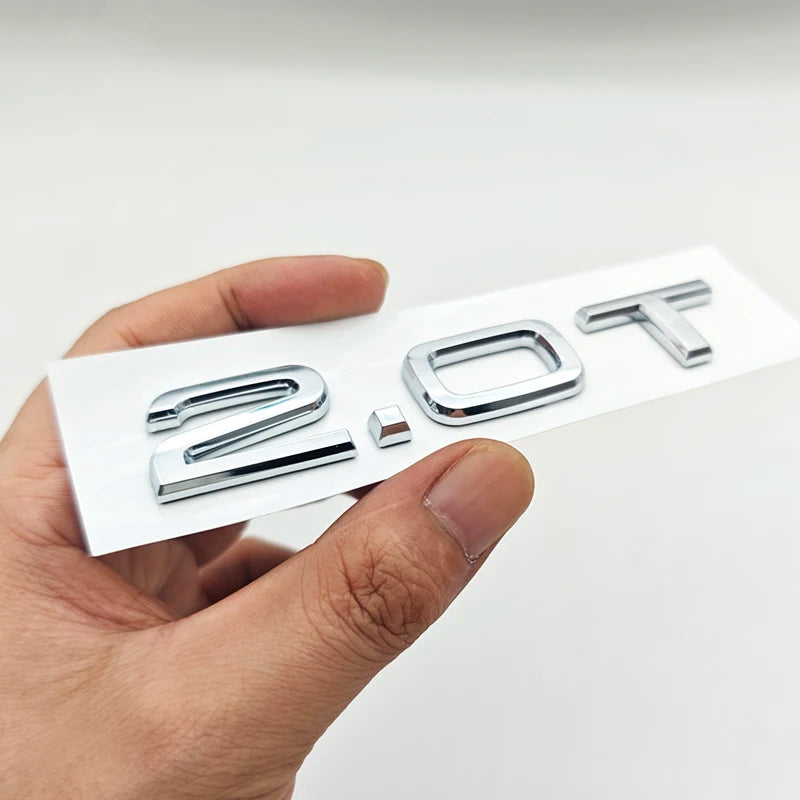 3D 2.0T ABS Emblem Badge for Audi A4 A3 A6 Q5 S3 A5