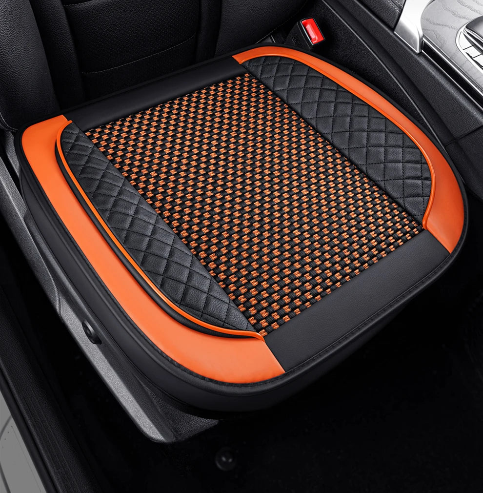 Housse de siège auto universelle en cuir PU, soie glacée, antidérapante, de luxe