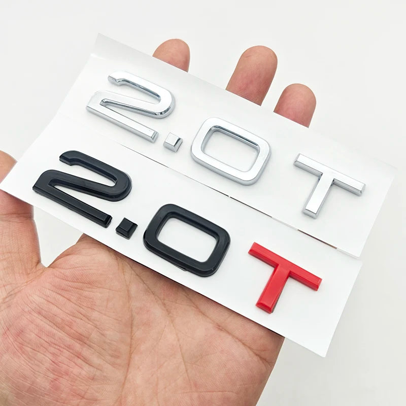 3D 2.0T ABS Emblem Badge for Audi A4 A3 A6 Q5 S3 A5