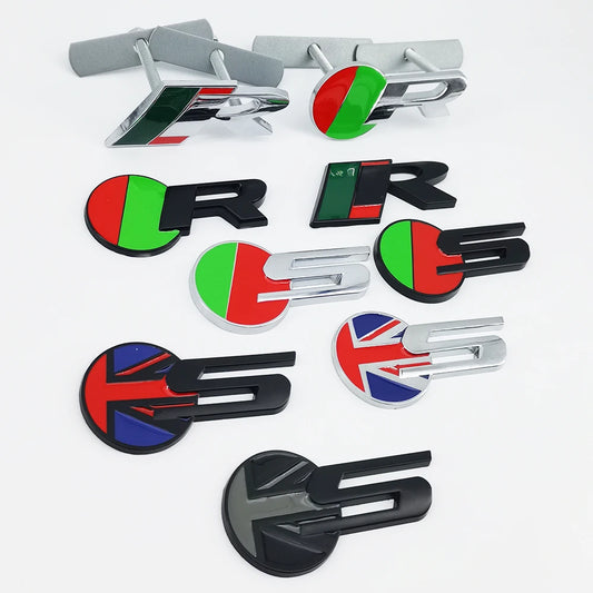 3D Metal R S Logo Badge Emblem for Jaguar