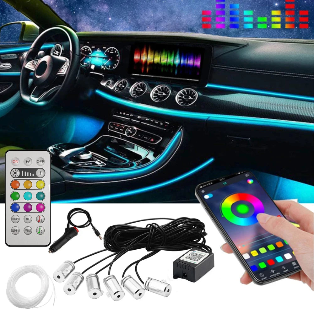 Tira de luz ambiental LED para interior de coche KALADA