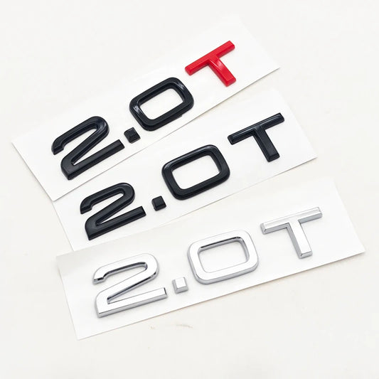 3D 2.0T ABS Emblem Badge for Audi A4 A3 A6 Q5 S3 A5