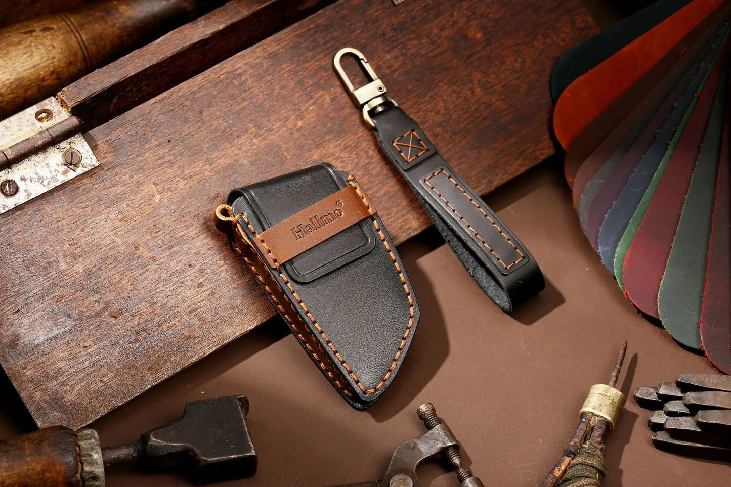 Funda de cuero de lujo para llave de coche BMW Serie 1-7, X1-X6, X5M/X6M