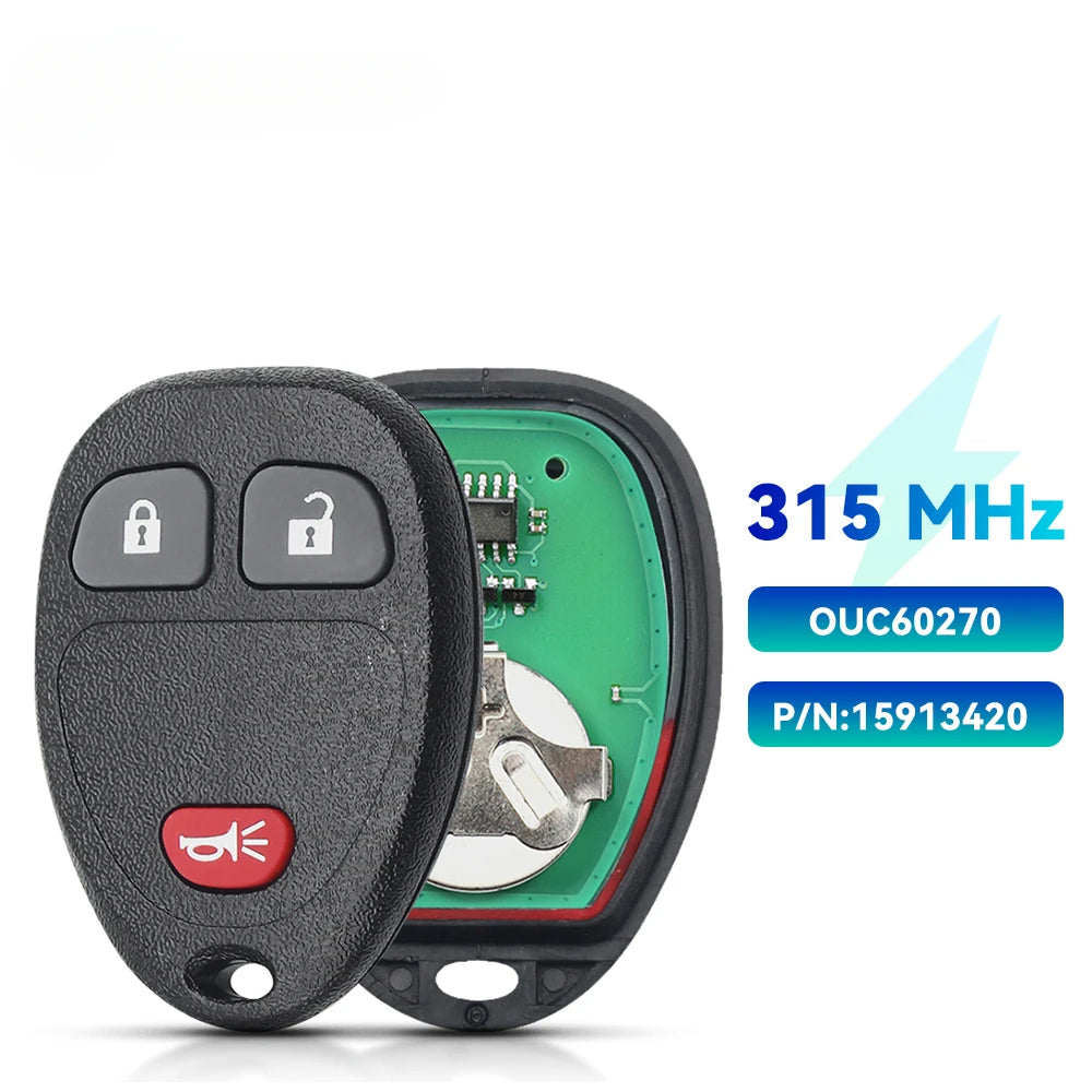 KEYYOU 315MHz Remote Key Fob for GM/Chevy/Cadillac OUC60270