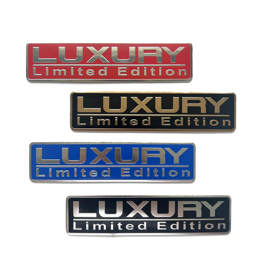 Universal 2PCS Luxury Limited Edition Metal Car Trunk Emblem Badge