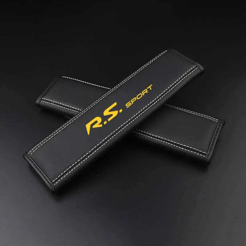 2Pcs Leather Seat Belt Cover for Renault RS Megane Clio