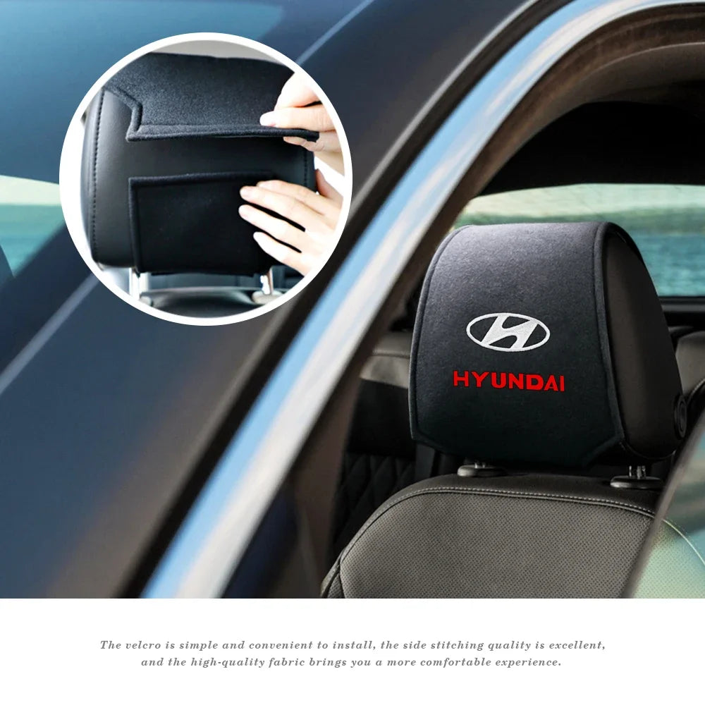 2pcs Auto Headrest Covers Fit Hyundai