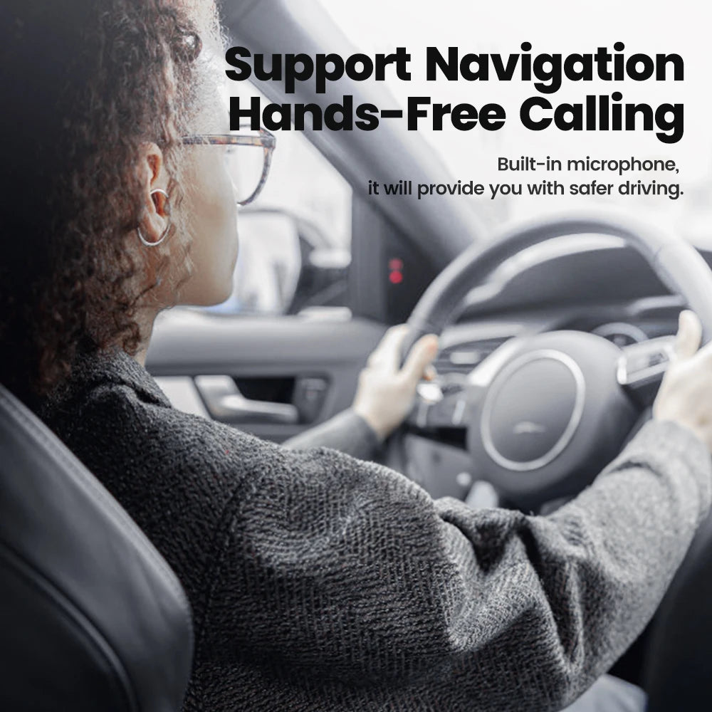 Adaptador auxiliar Bluetooth 5.1 de Toocki: kit de audio inalámbrico y manos libres para coche