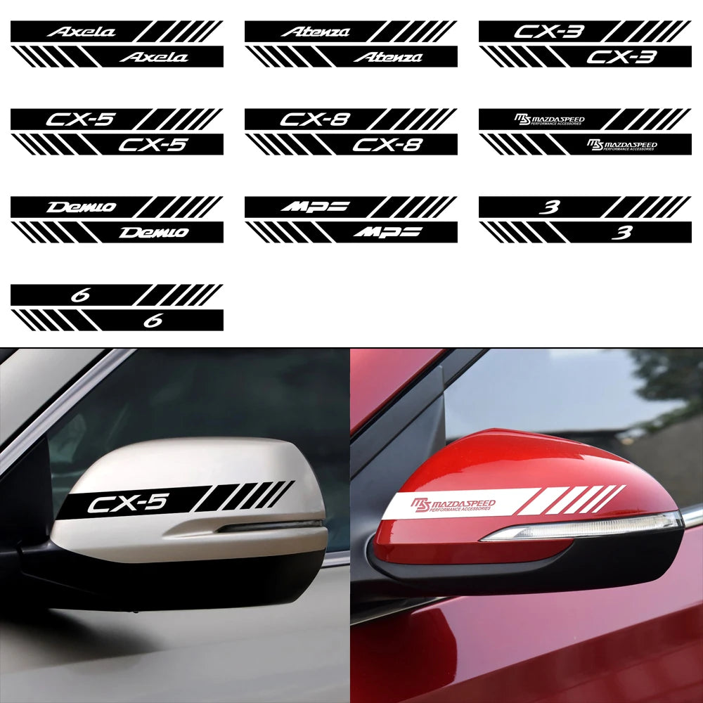 Mazda Emblem Decal – Mirror & Trunk Sticker