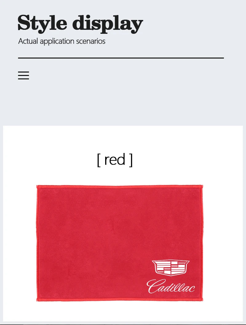 Toalla de microfibra premium para el cuidado y los detalles de Cadillac