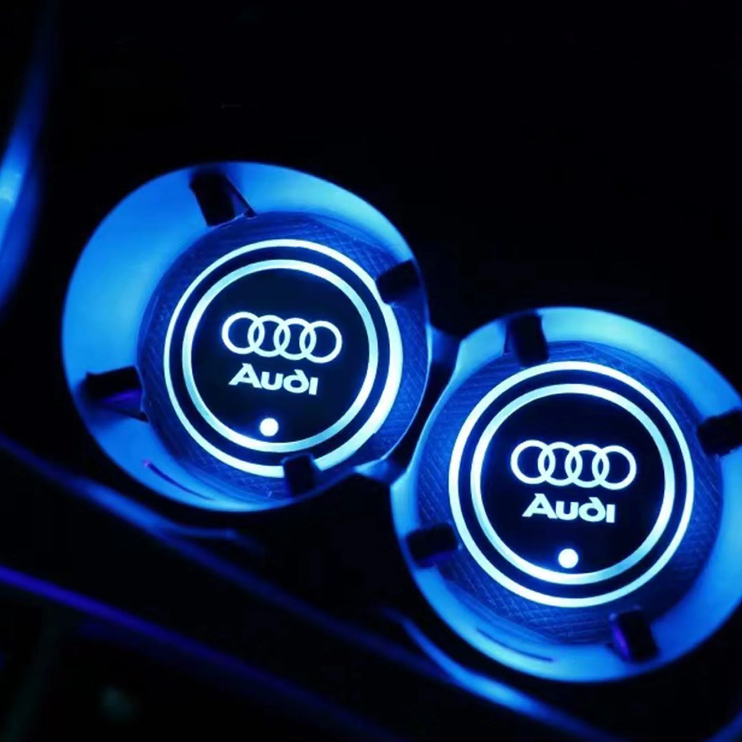 LED Cup Holder Coaster Lights for Audi A1-A8 Q Series S RS