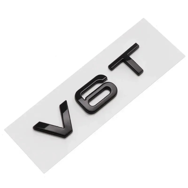 3D ABS V6T V8T Emblem Badge for Audi A4L A5 A6L S4 S5 A7