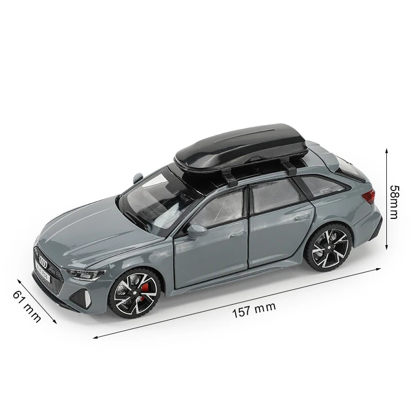 Modèle réduit d'Audi RS6 moulé sous pression avec son et lumières à l'échelle 1/32
