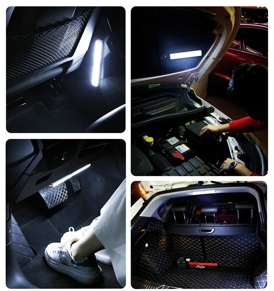 Lampe de voiture rechargeable USB SEAMETAL avec capteur à induction automatique