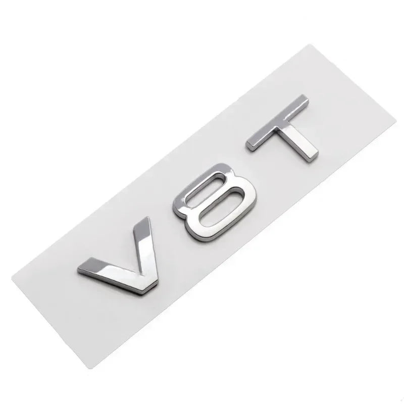 3D ABS V6T V8T Emblem Badge for Audi A4L A5 A6L S4 S5 A7