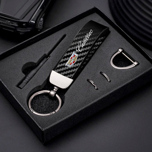 Premium Carbon Fiber Keychain for Cadillac Escalade & More