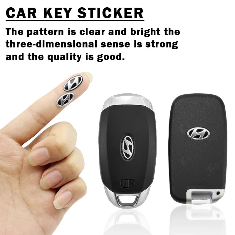 5Pcs 3D Aluminum Key Emblem Decal Set for Top Car Brands
