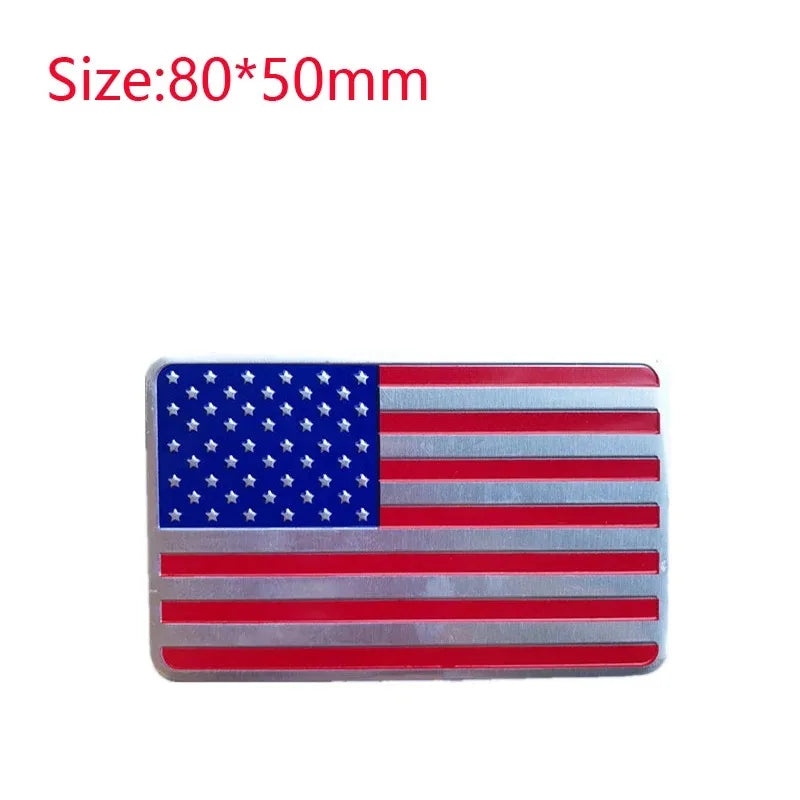 Aluminum USA Flag Map Emblem Badge for Ford, Chevy, Jeep