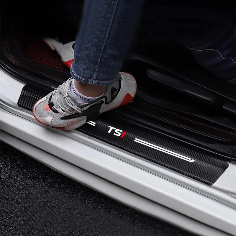 VW TDI TSI Golf/Polo Carbon Fiber Doorsill Protector Film