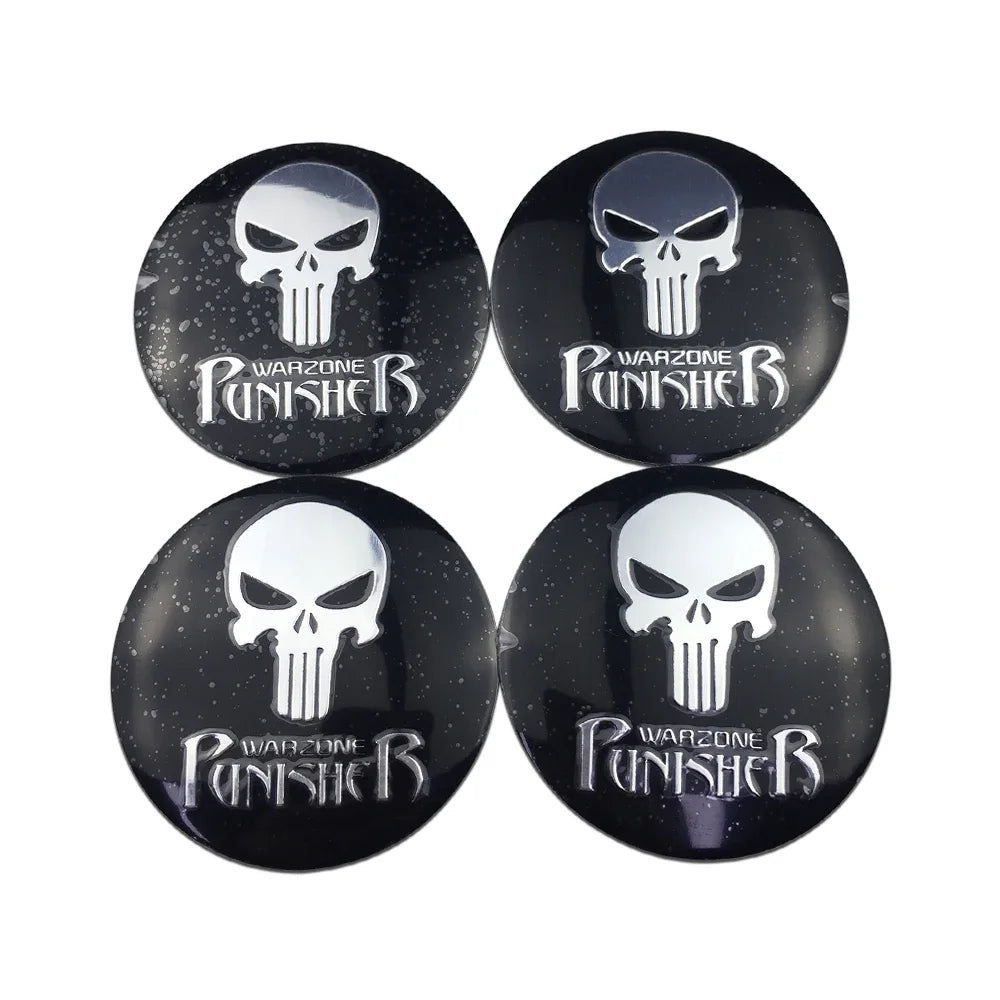 Universal 4pcs 56mm (2.2inch) Wheel Hubcap Stickers