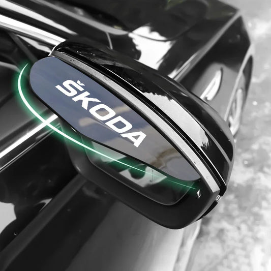 2pcs Side Mirror Rain Guards for Skoda