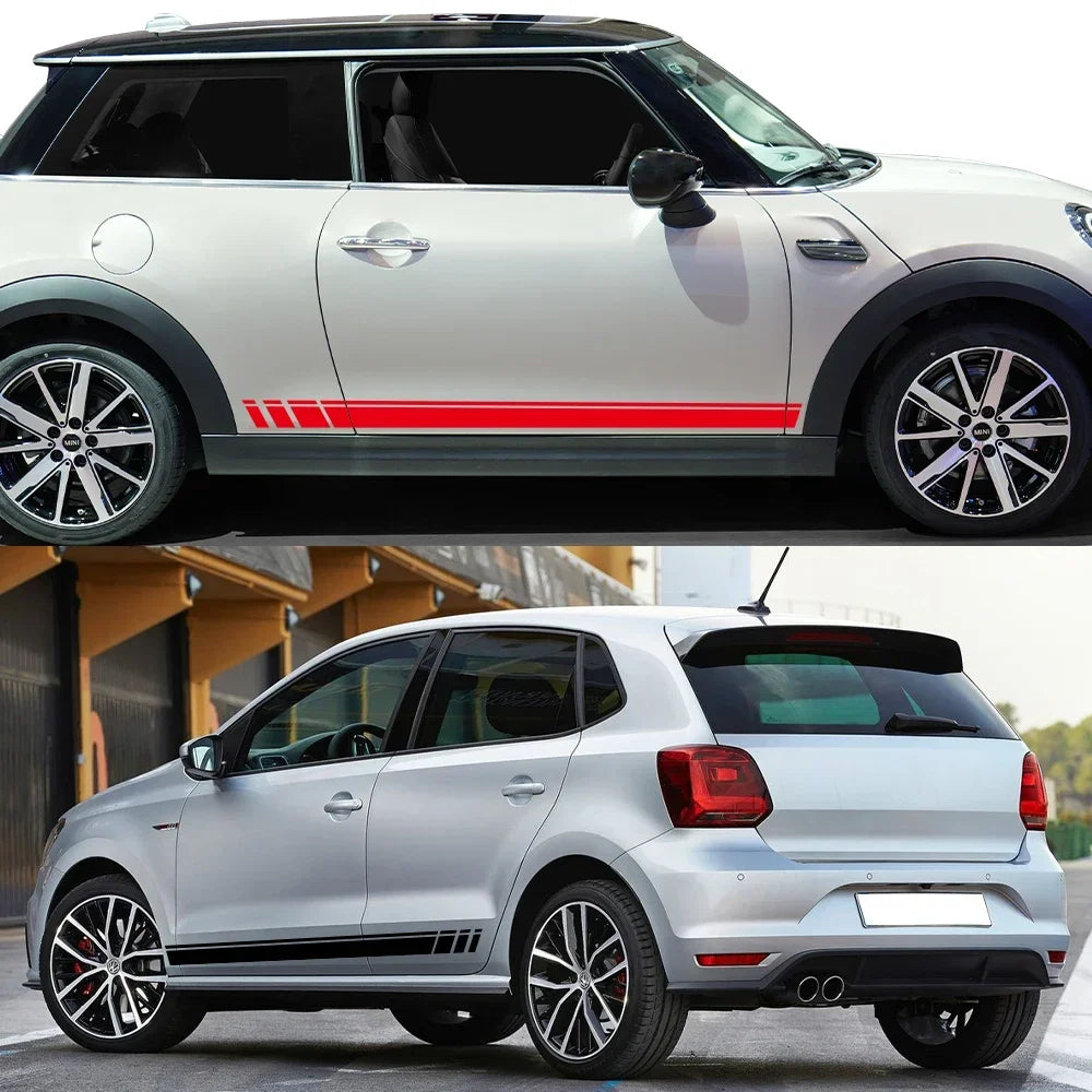 2PCS Racing Side Stickers for VW Polo 6R/6C/9N2/9J GTI