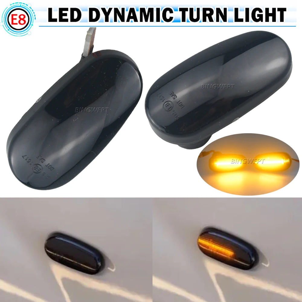 Luz de posición lateral LED dinámica para Alfa Romeo Mito/147/GT y Fiat Bravo