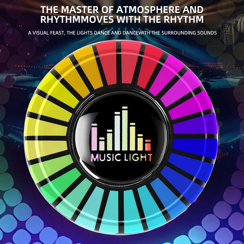 Luz y purificador de aire RGB para coche con música: ambiente controlado por sonido