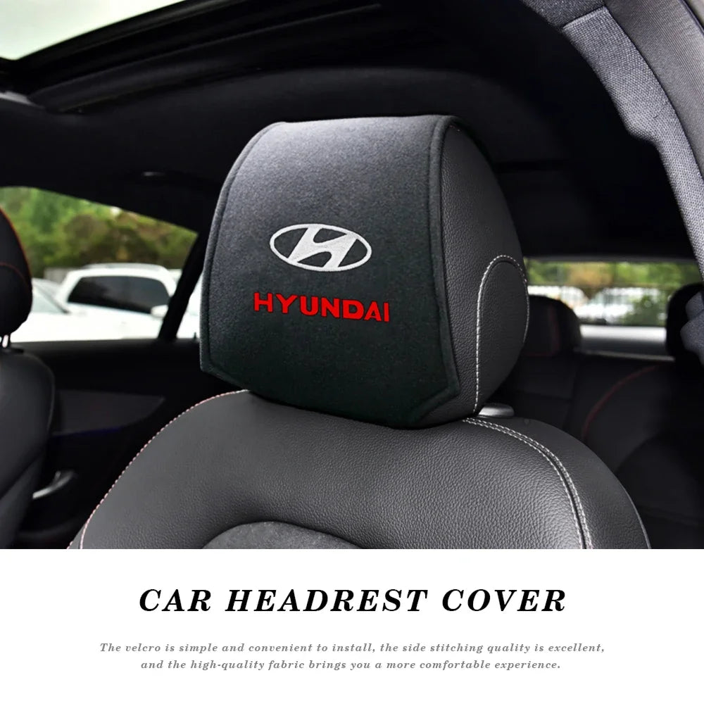 2pcs Auto Headrest Covers Fit Hyundai