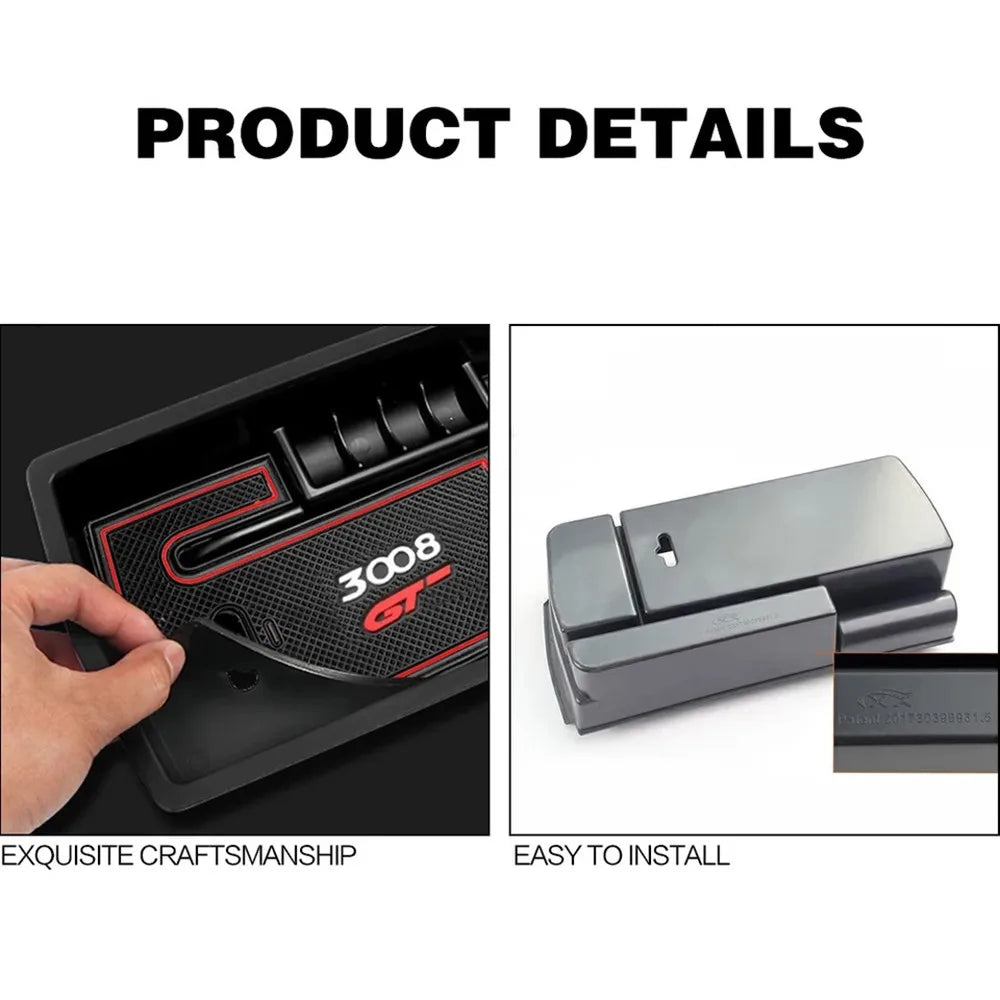 Peugeot 3008 GT Armrest Storage Box 2016-2023 Upgrade