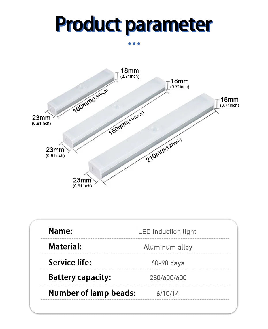 Lampe de voiture rechargeable USB SEAMETAL avec capteur à induction automatique