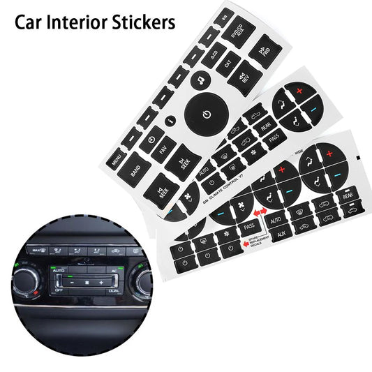 GMC Radio & A/C Button Repair Stickers - Pro Fit
