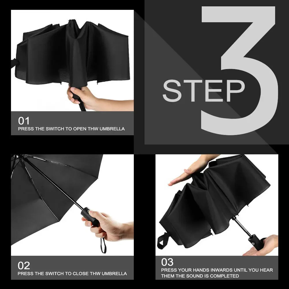 Smart Alloy UV Auto Folding Umbrella