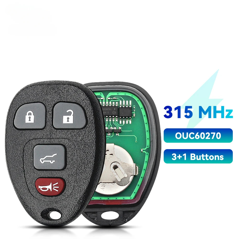 KEYYOU 315MHz Remote Key Fob for GM/Chevy/Cadillac OUC60270
