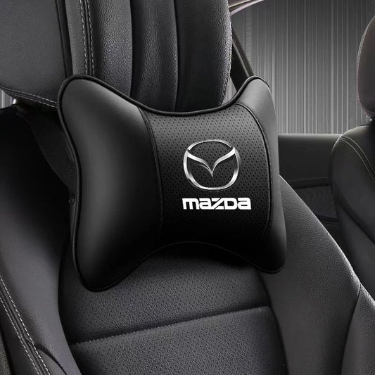 Premium Leather Neck Pillow for Mazda