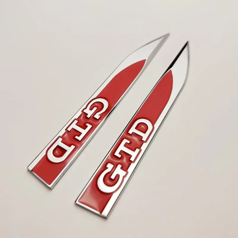 3D Metal Fender Badge Emblems for VW Golf 5/6/7 GTD GLI