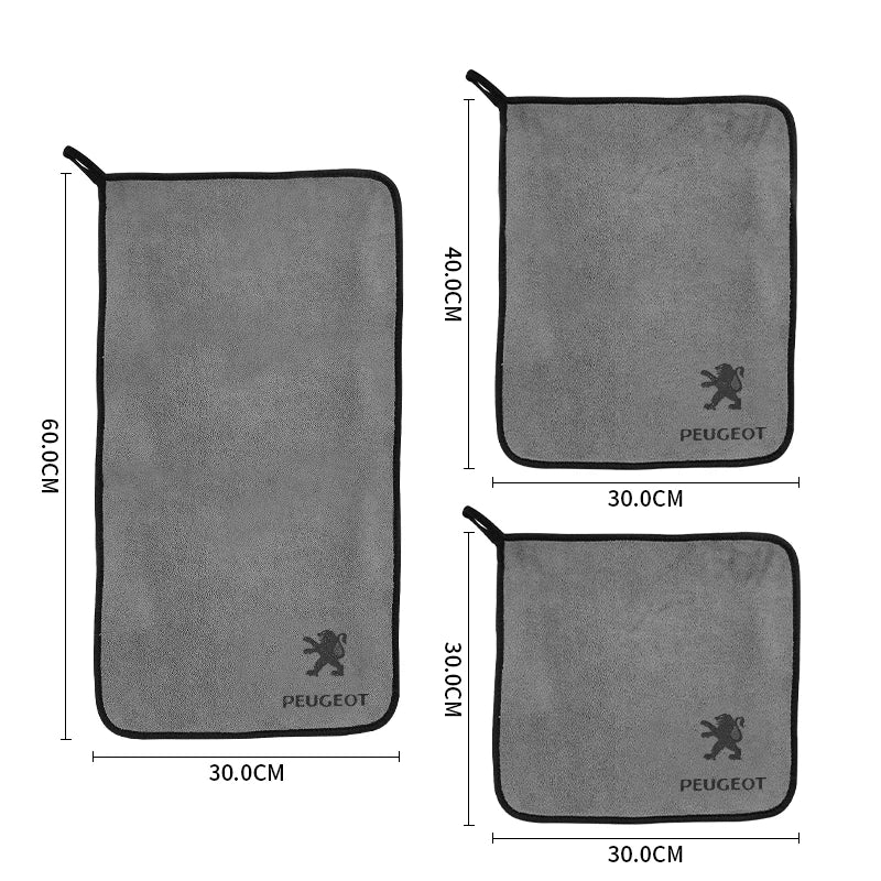 Premium Microfiber Emblem Towel for Peugeot