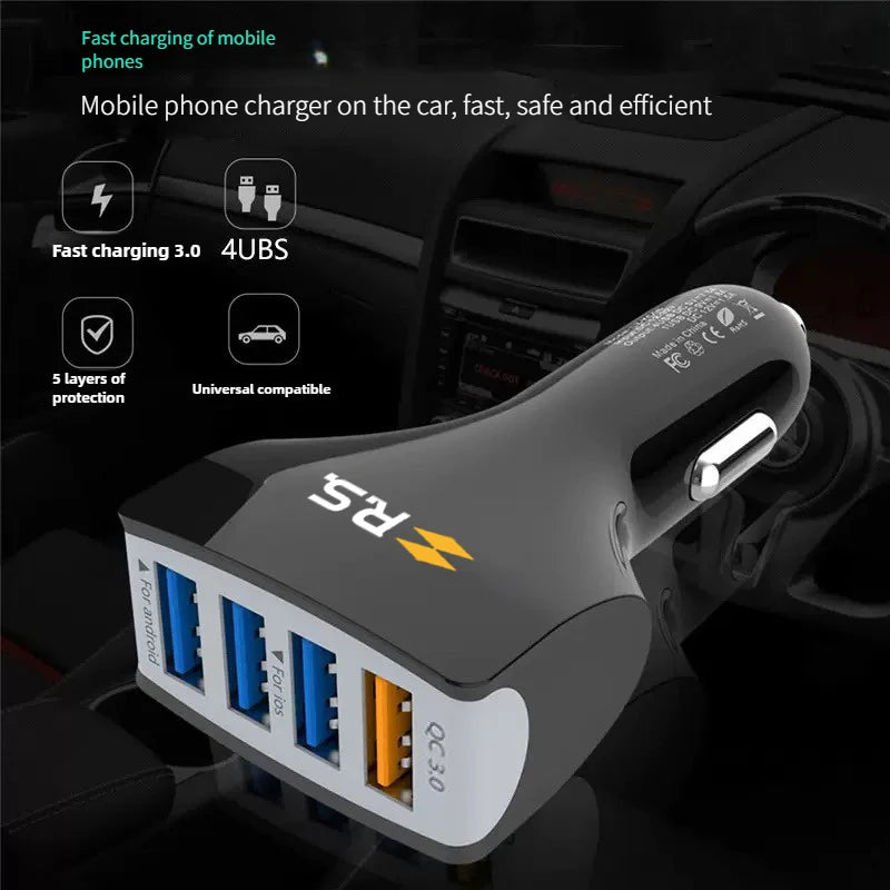 4-in-1 USB Type-C Fast Charger Adapter for Renault Clio Megane