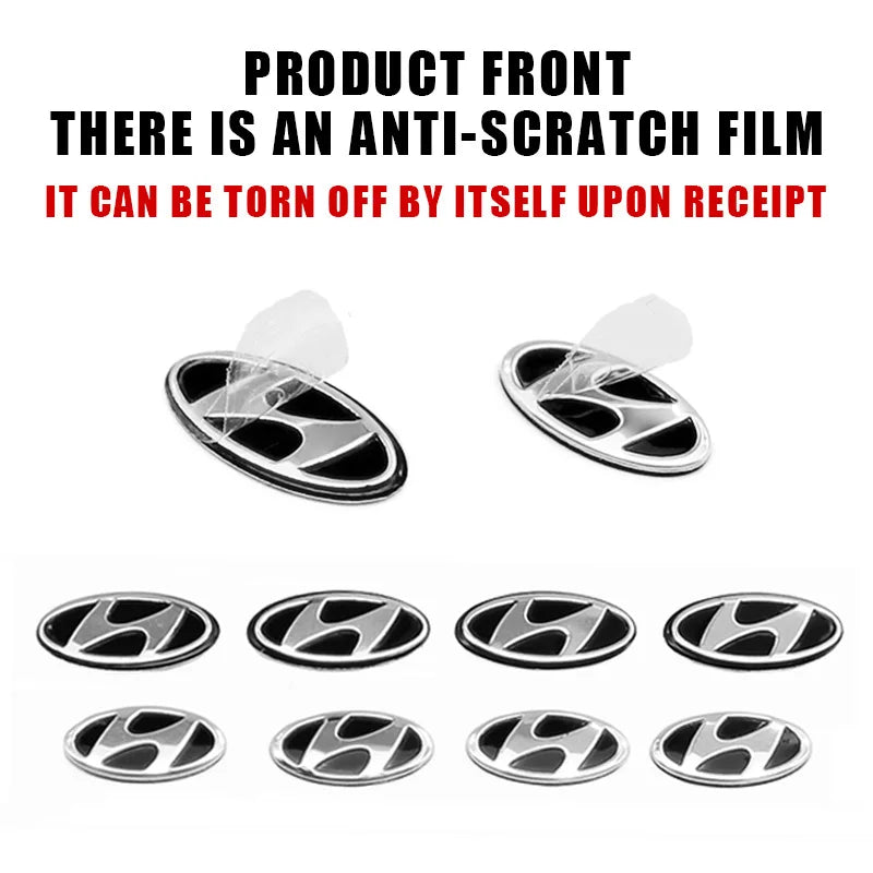 5Pcs 3D Aluminum Key Emblem Decal Set for Top Car Brands