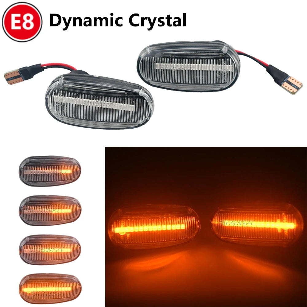 Luz de posición lateral LED dinámica para Alfa Romeo Mito/147/GT y Fiat Bravo