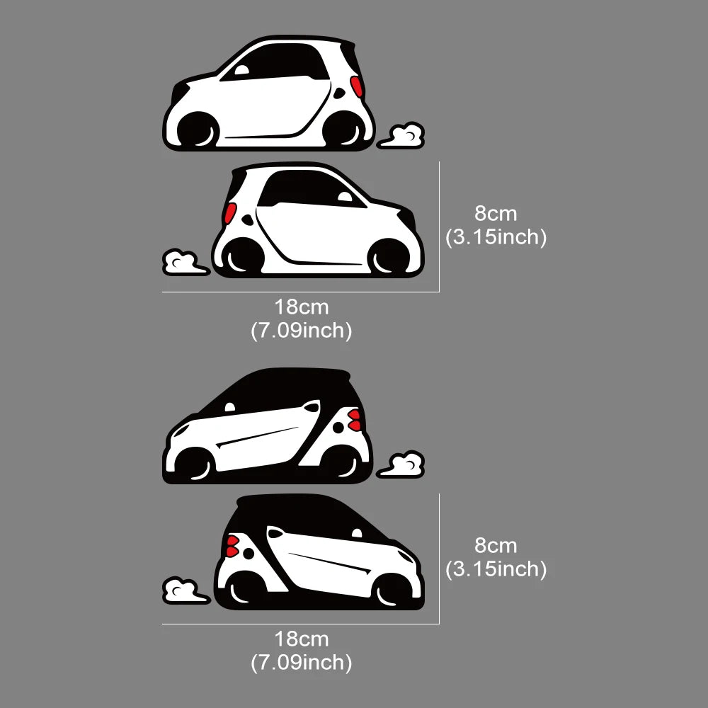 Racing Vinyl Decal Set for Smart Fortwo
