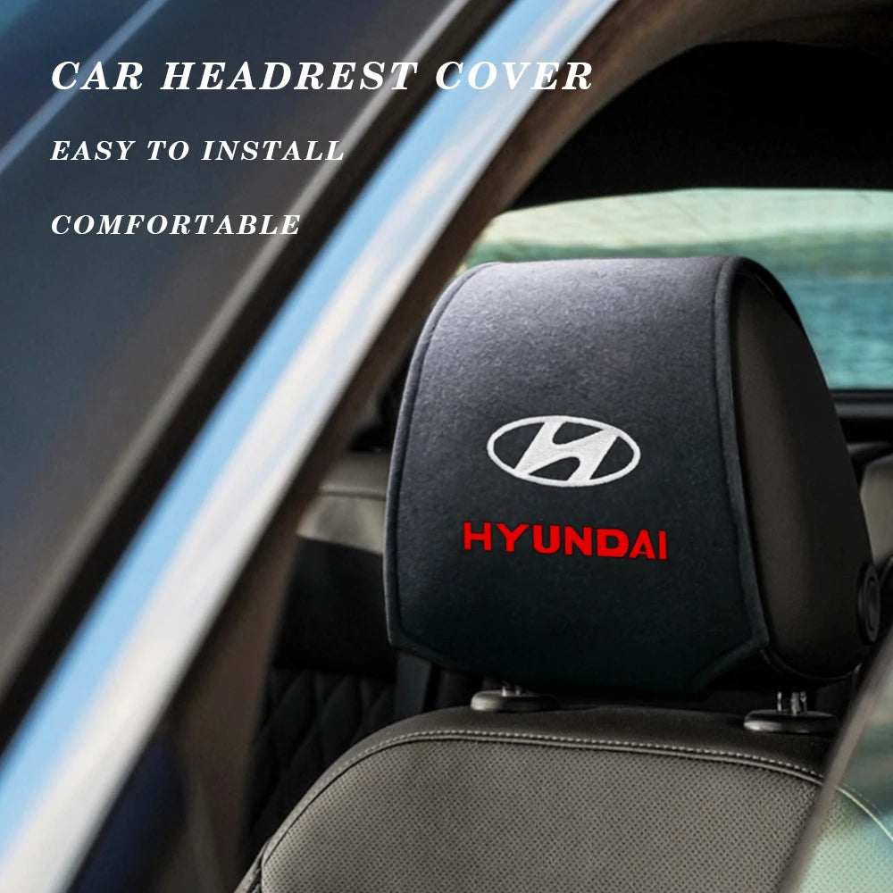 2pcs Auto Headrest Covers Fit Hyundai