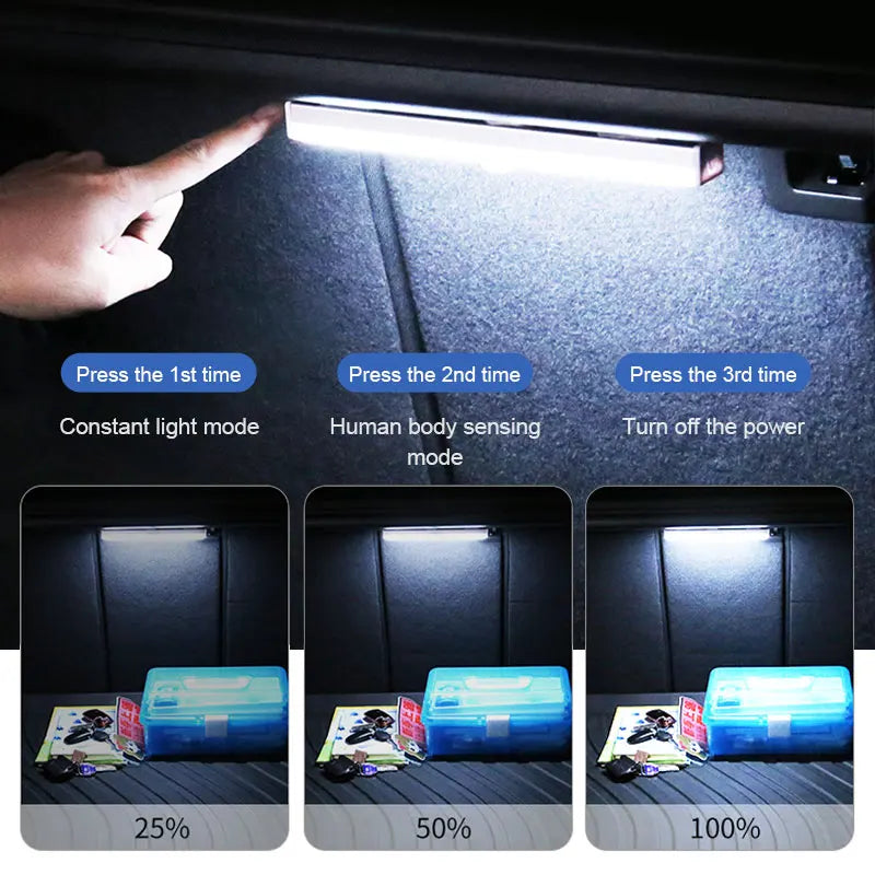 Lampe de voiture rechargeable USB SEAMETAL avec capteur à induction automatique